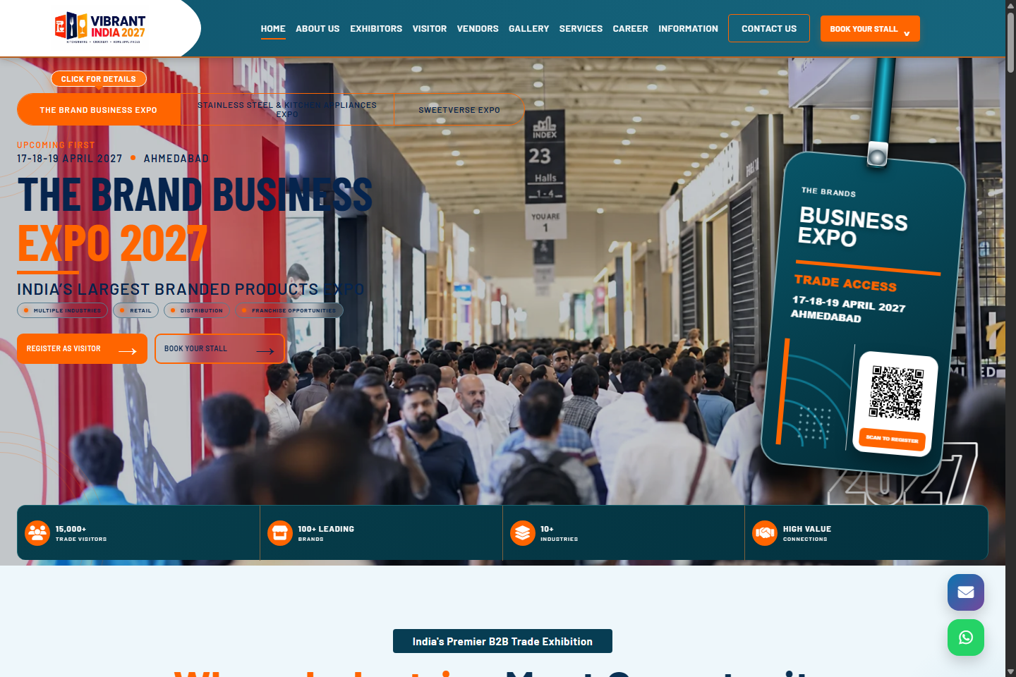 Vibrant India Fair homepage on desktop
